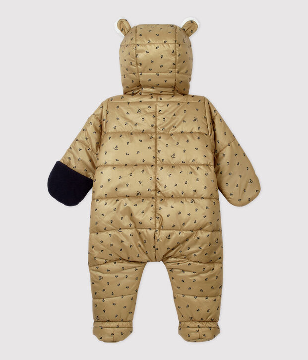 Gesteppter Baby-Fliegeroverall beige/blau